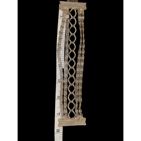 Vintage Bracelet Julio Marsella 5 Chain Signed Bracelet "Jules by Julio" Rare - Picture 5 of 7